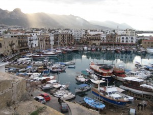 The picturesque harbour in Kyrenia