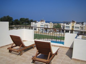 Penthouse apartments have roof terraces with a view