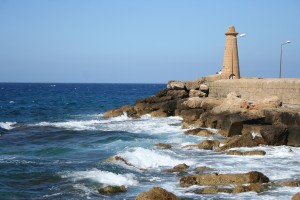 The harbour wall in Kyrenia